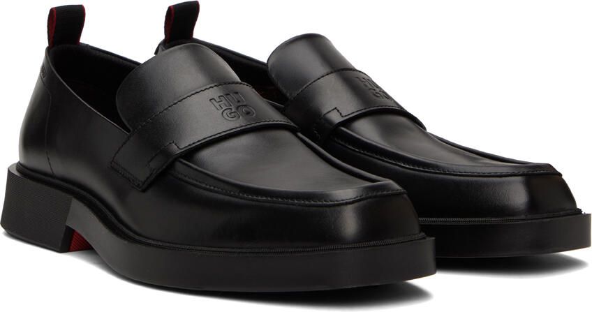 Hugo Black Embossed Loafers - Picture 2