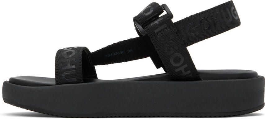 Hugo Black Emma Strap Sandals - Picture 3