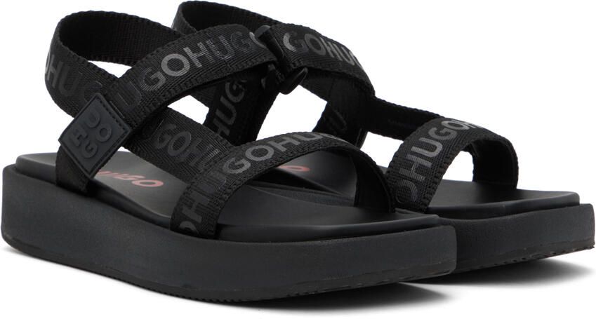 Hugo Black Emma Strap Sandals - Picture 2