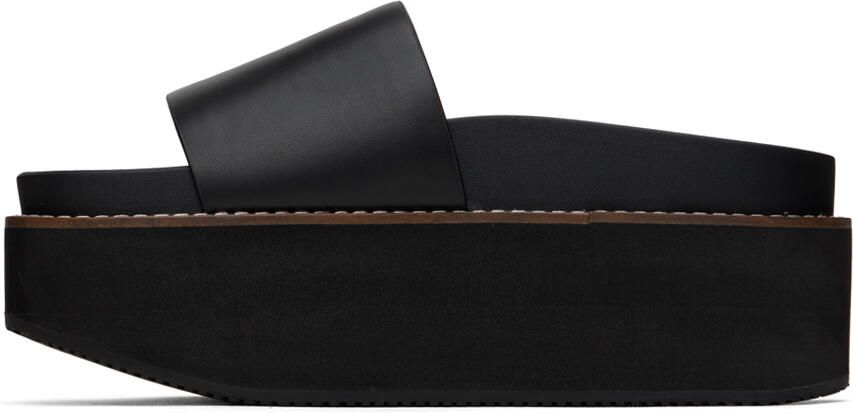 Hugo Black Faux-Leather Platform Sandals - Picture 3