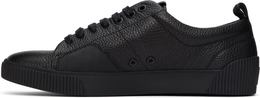 Hugo Black Grained Zero Tenn Sneakers - Picture 2