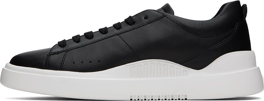 Hugo Black Leather Sneakers - Picture 3