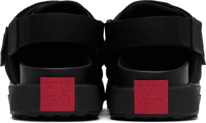 Hugo Black Padded Sandals