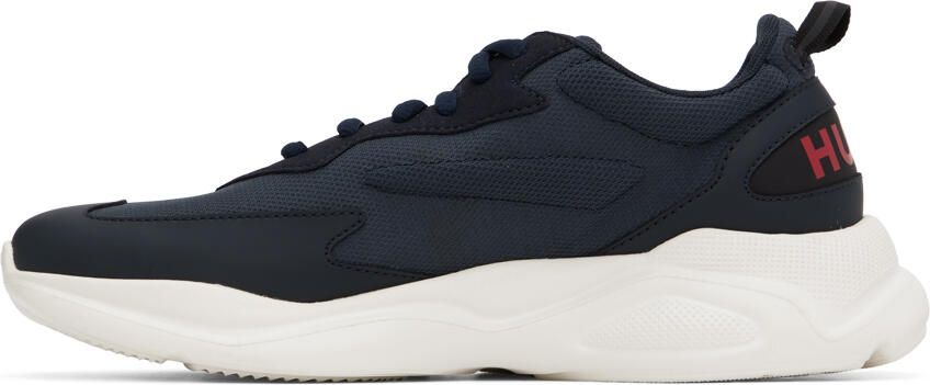 Hugo Navy Logo Sneakers - Picture 3