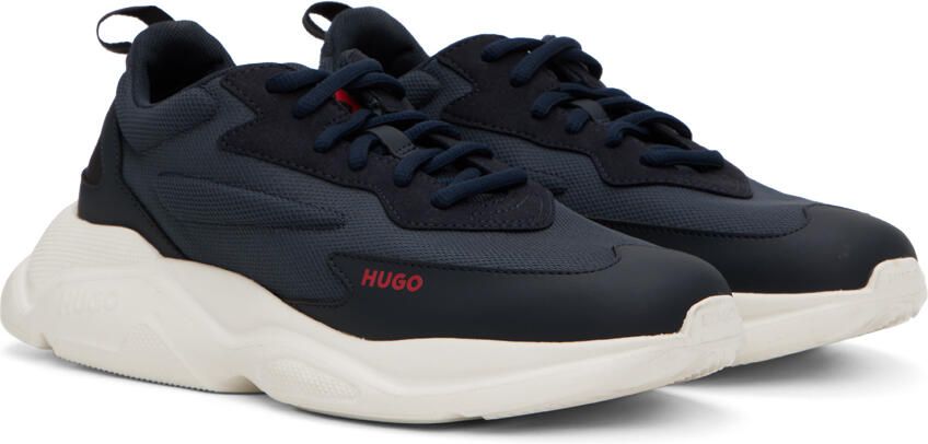 Hugo Navy Logo Sneakers - Picture 2