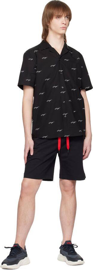 Hugo Navy Logo Sneakers - Picture 4