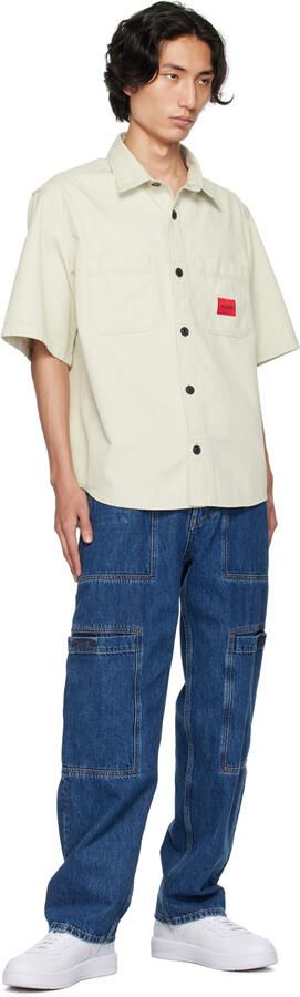 Hugo White Appliqué Sneakers - Picture 4