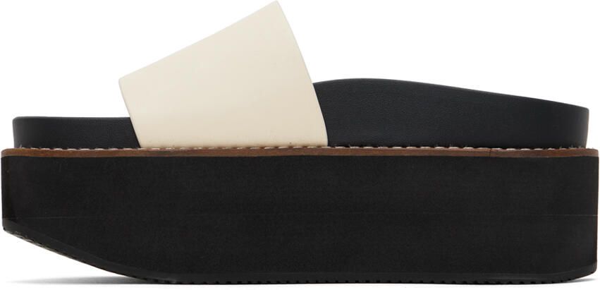 Hugo White Embossed Platform Sandals - Picture 3