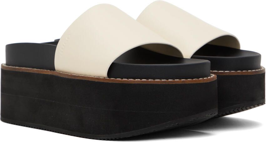 Hugo White Embossed Platform Sandals - Picture 2