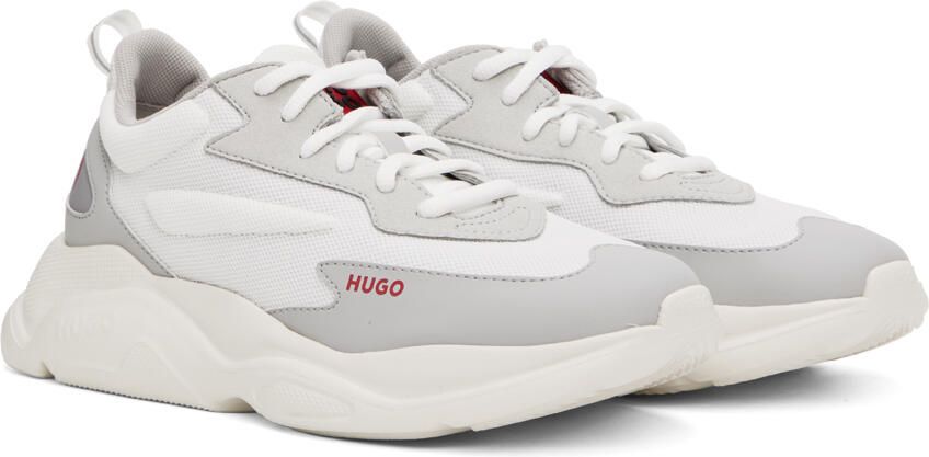 Hugo White Logo Sneakers - Picture 2