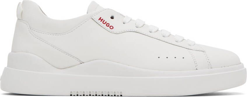 Hugo White Leather Sneakers - Picture 5