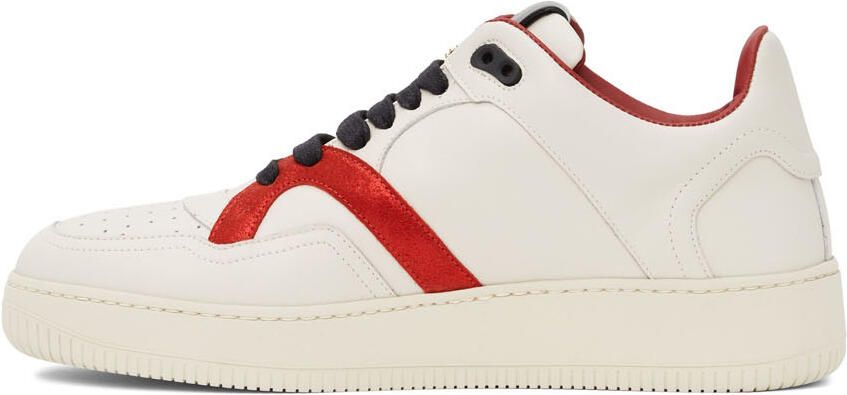 Human Recreational Services Off-White & Red Mongoose Low Sneakers - Picture 3