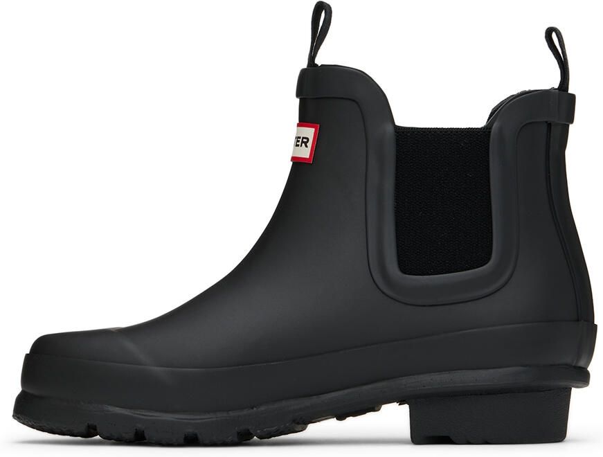 Hunter Kids Black Original Big Kids Chelsea Boots - Picture 3