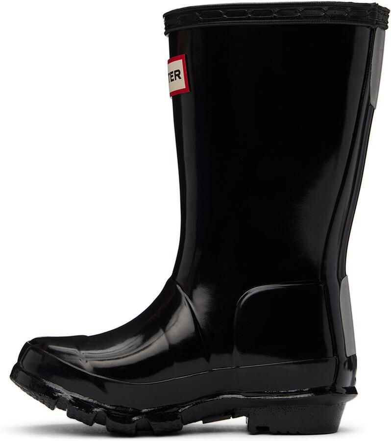 Hunter Kids Black Original Gloss Big Kids Rain Boots - Picture 2