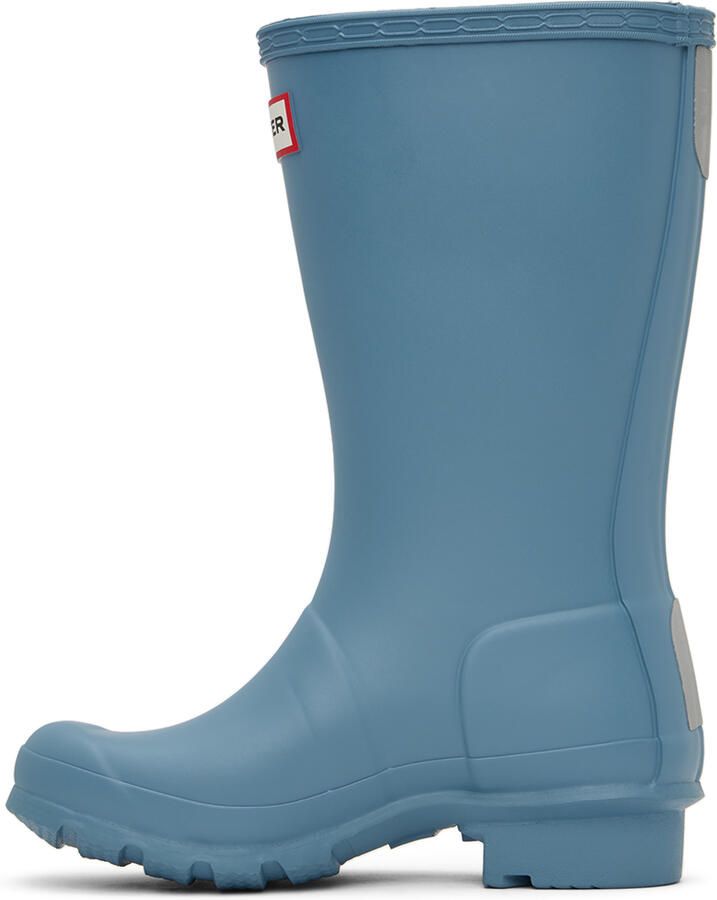 Hunter Kids Blue Original Big Kids Rain Boots - Picture 2