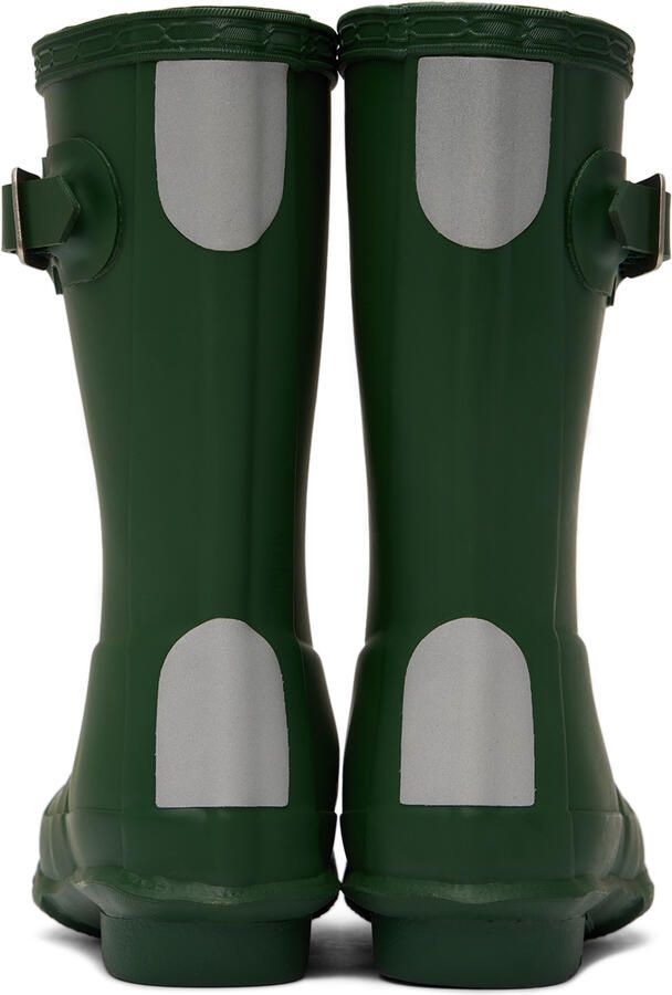 Hunter Kids Green Original Big Kids Rain Boots - Picture 4