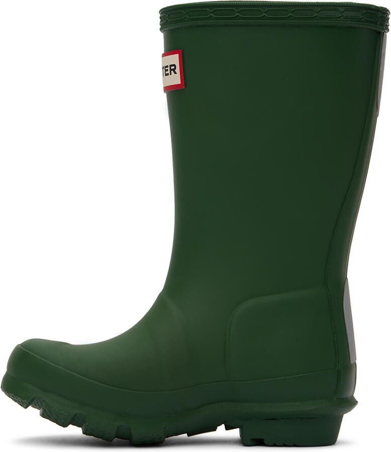Hunter Kids Green Original Big Kids Rain Boots - Picture 2