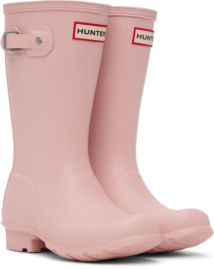 Hunter Kids Pink Original Big Kids Rain Boots - Picture 2
