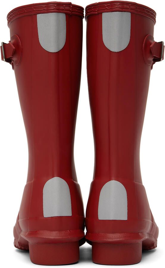 Hunter Kids Red Original Big Kids Rain Boots - Picture 4