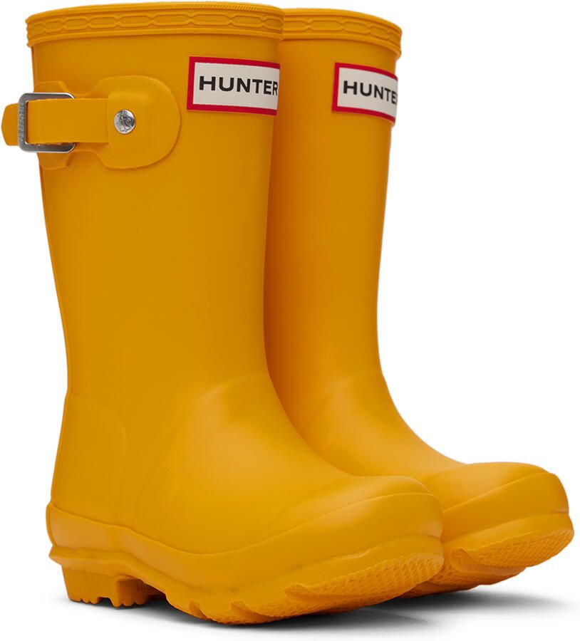 Hunter Kids Yellow Original Big Kids Rain Boots