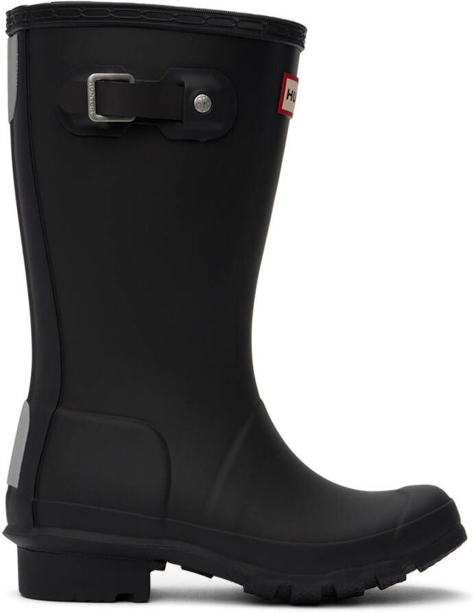 Hunter Kids Black Original Big Kids Rain Boots - Picture 2