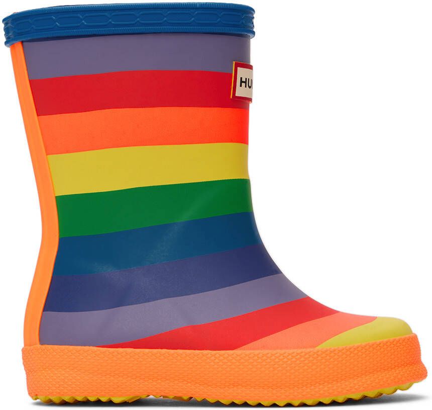 Hunter Kids Multicolor First Classic Rainbow Little Kids Rain Boots - Picture 4