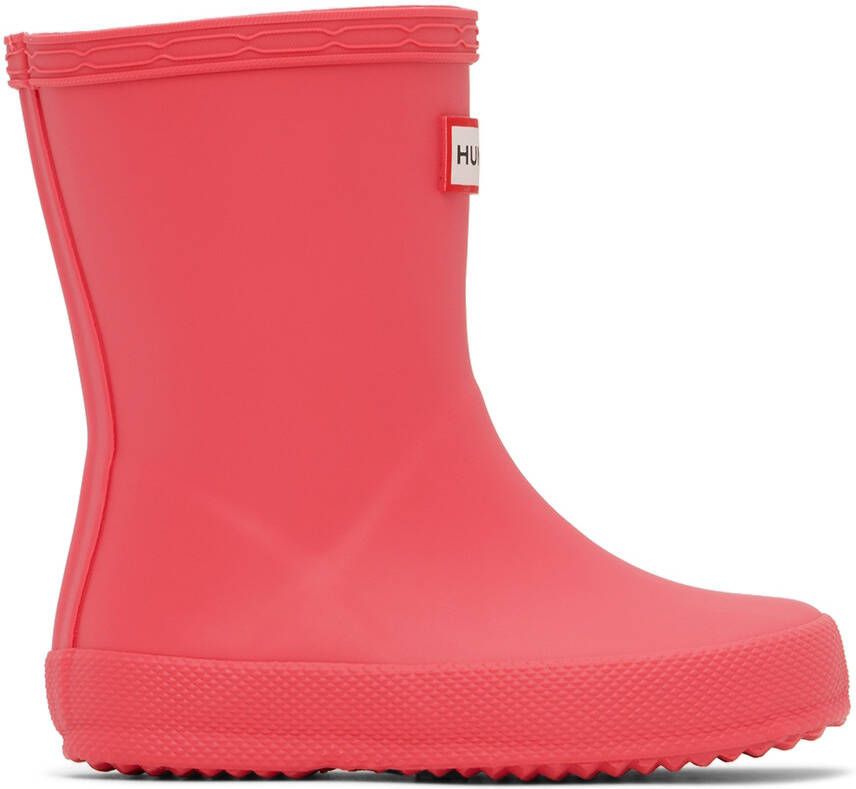 Hunter Kids Pink First Classic Little Kids Rain Boots - Picture 4