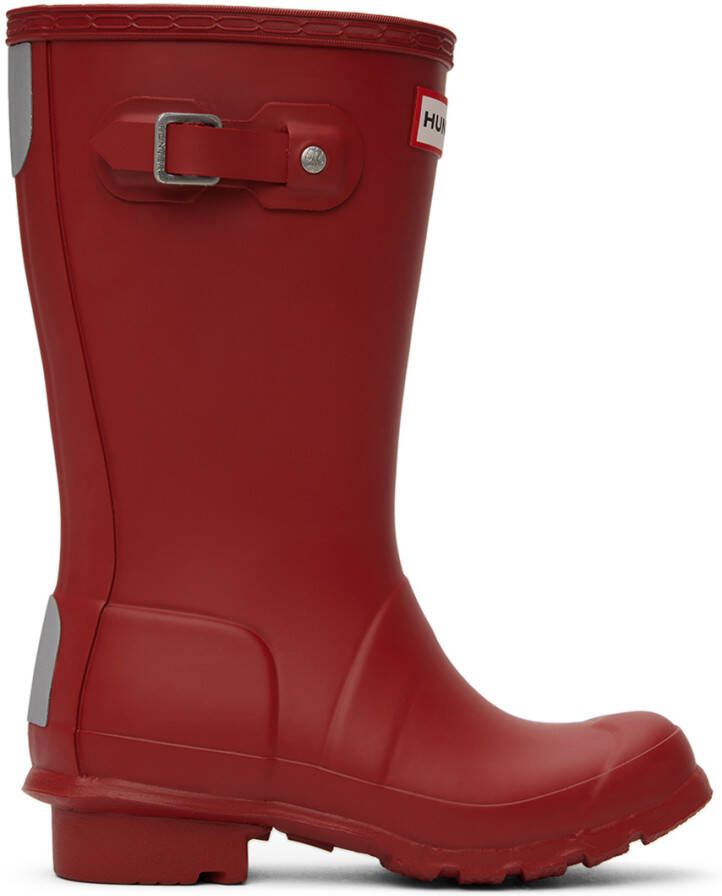 Hunter Kids Red Original Big Kids Rain Boots - Picture 3
