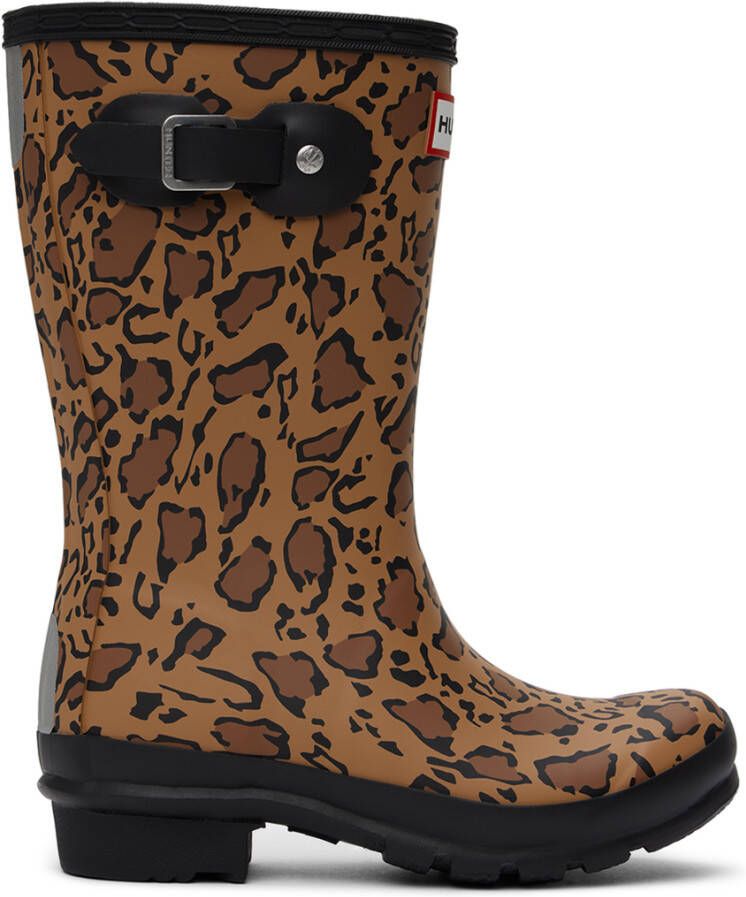 Hunter Kids Tan Original Big Kids Rain Boots - Picture 3