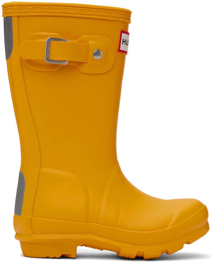 Hunter Kids Yellow Original Little Kids Rain Boots - Picture 3