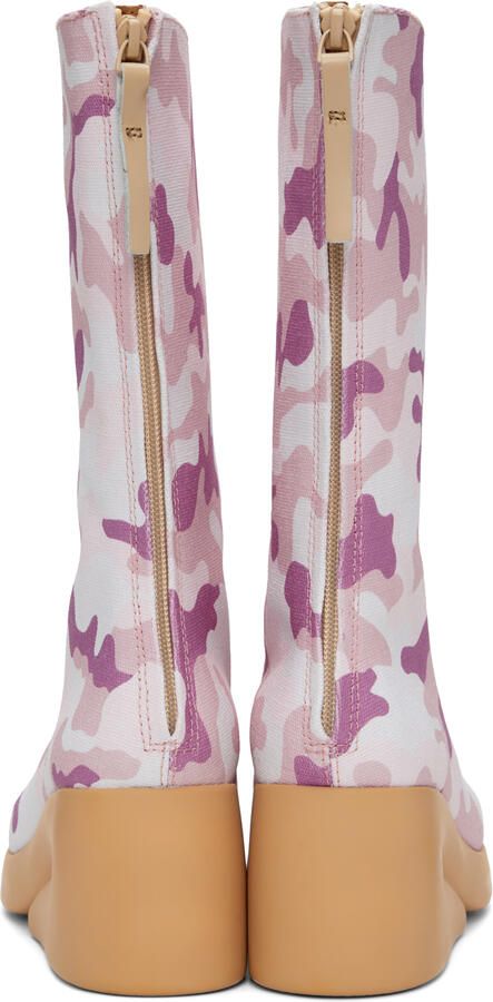 I'm Sorry by Petra Collins Pink Camper Edition Camo Boots - Picture 7