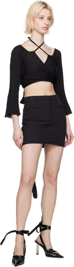 Ioannes Black Rococo Tie Heels - Picture 4