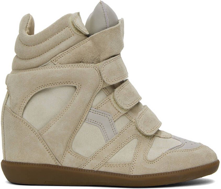 Isabel Marant Beige Beckett Sneakers - Picture 5