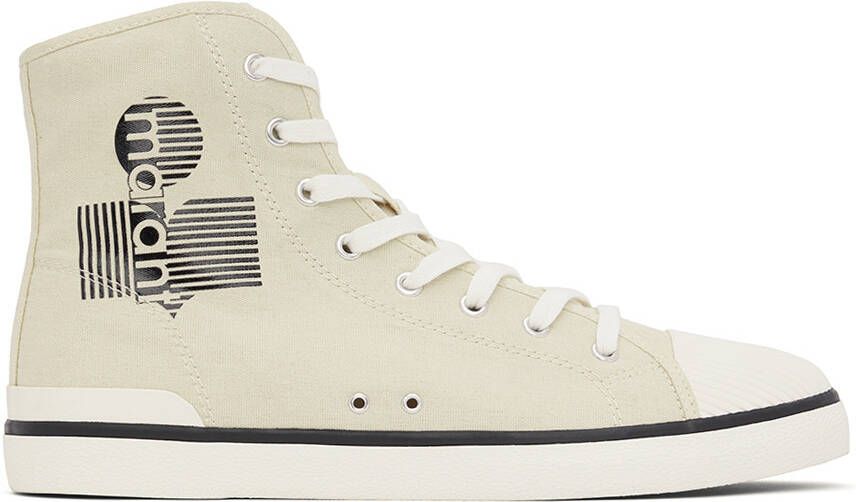 Isabel Marant Beige Benkeenh High-Top Sneakers - Picture 5