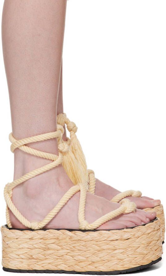 Isabel Marant Beige Elif Sandals - Picture 3