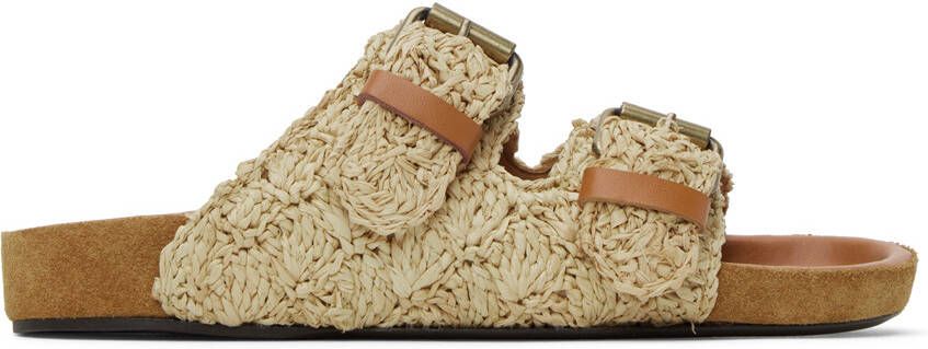 Isabel Marant Beige Lennyo Flat Sandals - Picture 5