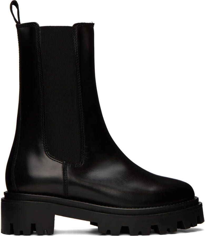 Isabel Marant Black Celae Leather Chelsea Boots - Picture 5