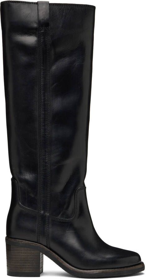 Isabel Marant Black Shiny Leather Tall Boots - Picture 4