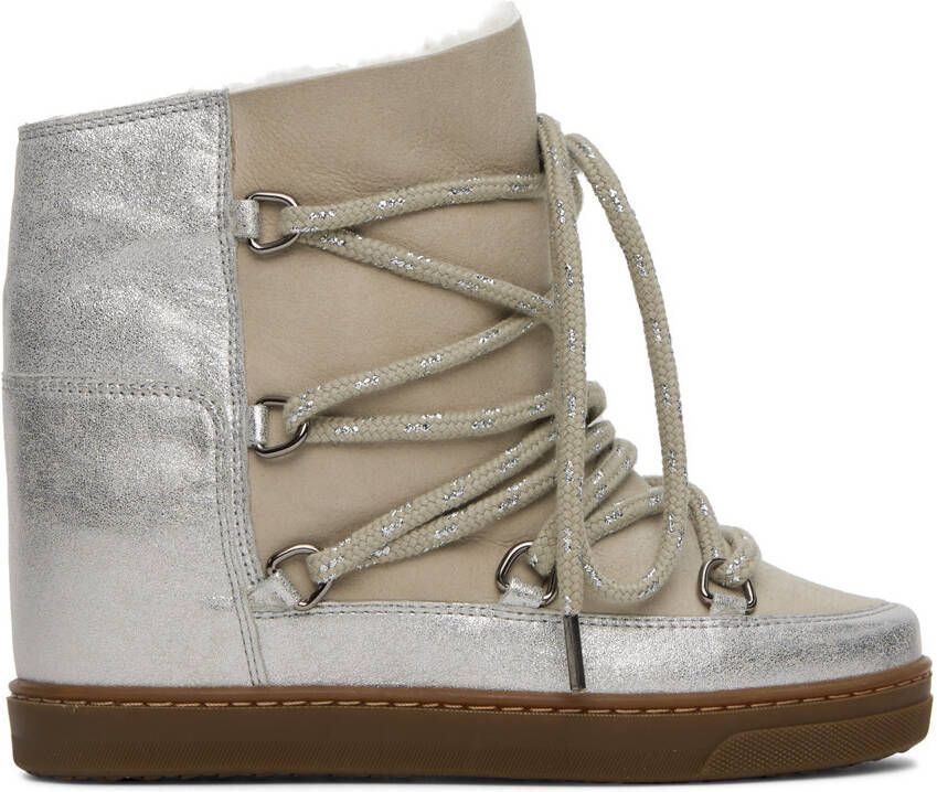 Isabel Marant Gray & Silver Nowles Boots