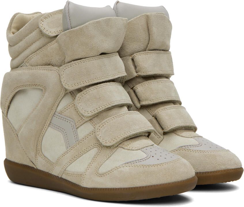 Isabel Marant Beige Beckett Sneakers - Picture 3