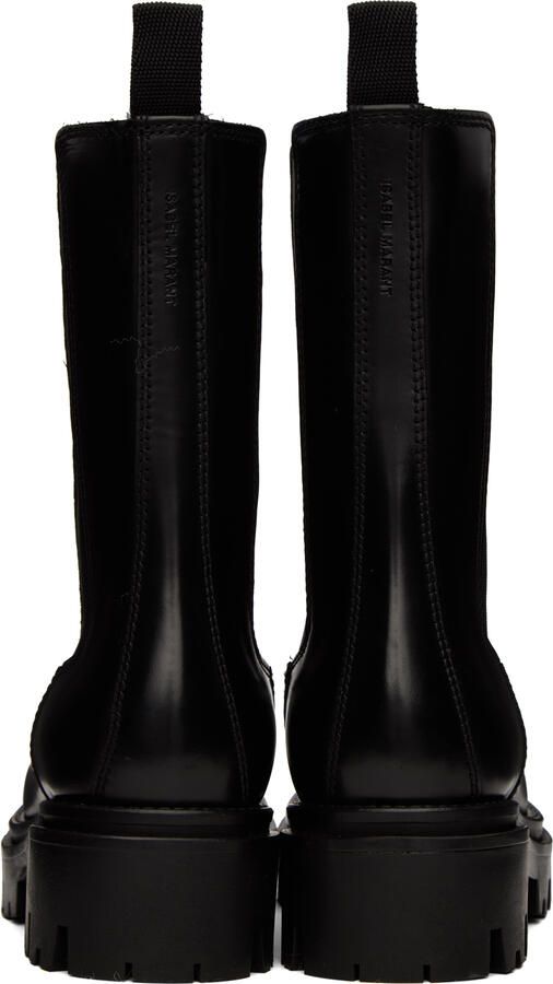 Isabel Marant Black Celae Leather Chelsea Boots - Picture 3