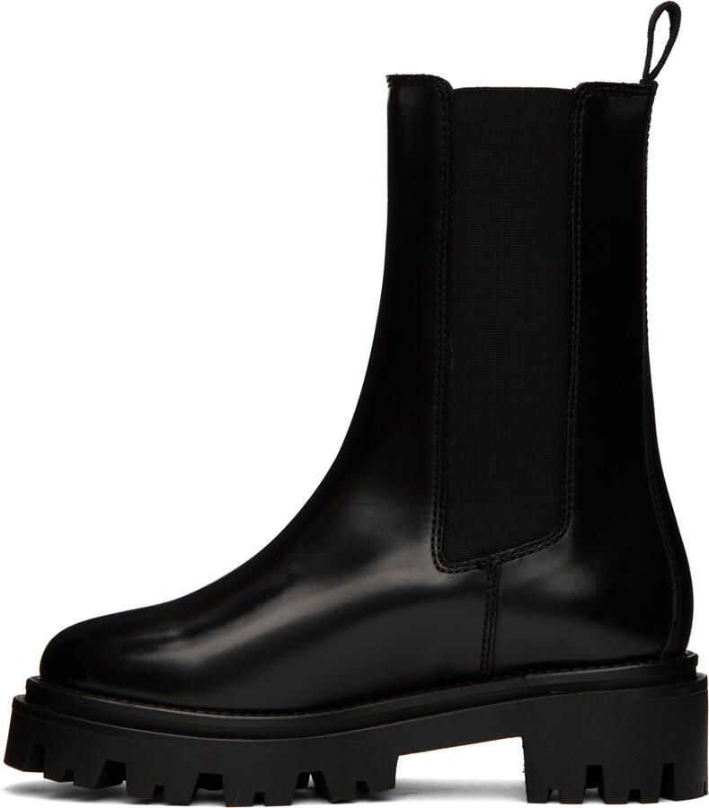 Isabel Marant Black Celae Leather Chelsea Boots