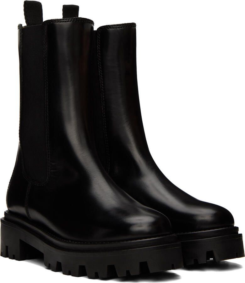 Isabel Marant Black Celae Leather Chelsea Boots - Picture 2