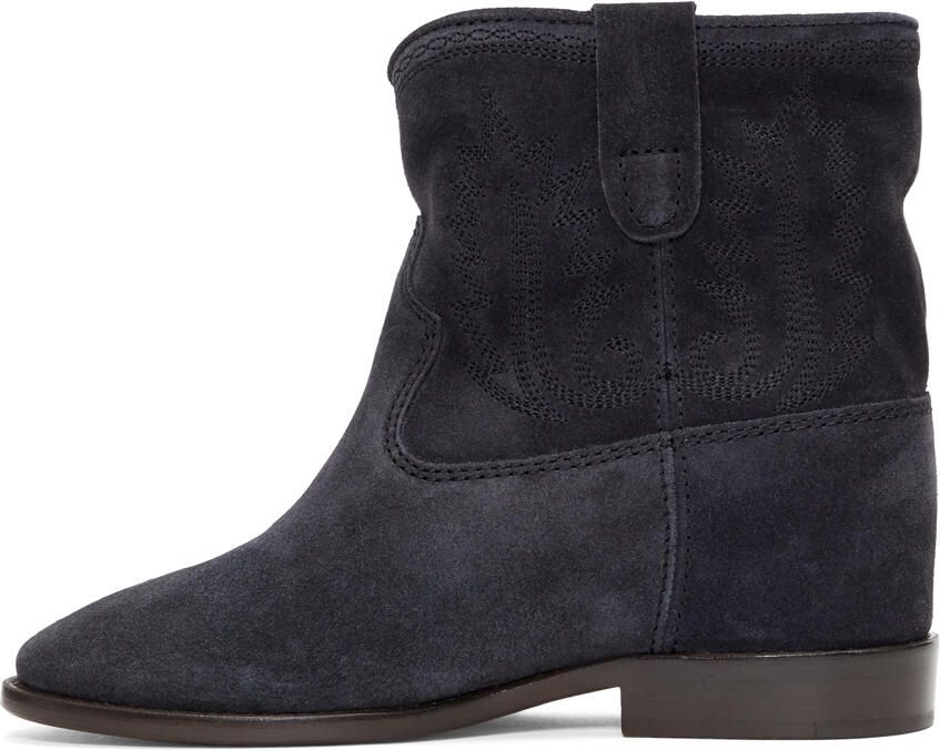 Isabel Marant Black Embroidered Crisi Boots