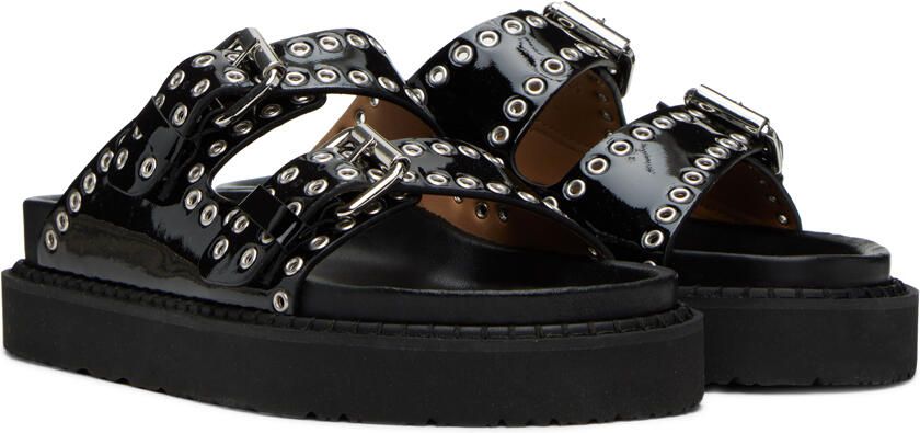 Isabel Marant Black Lennyo Buckle Sandals
