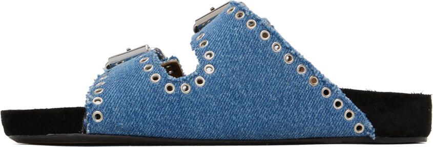 Isabel Marant Blue Lennyo Buckle Sandals - Picture 4