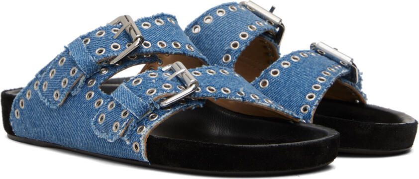 Isabel Marant Blue Lennyo Buckle Sandals - Picture 2