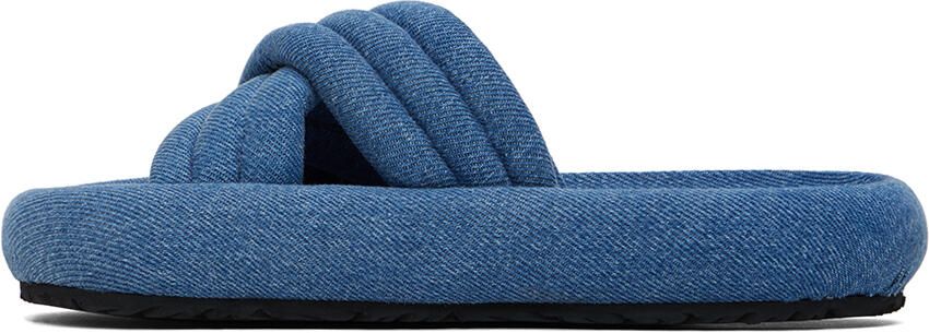 Isabel Marant Blue Niloo Flat Sandals - Picture 3