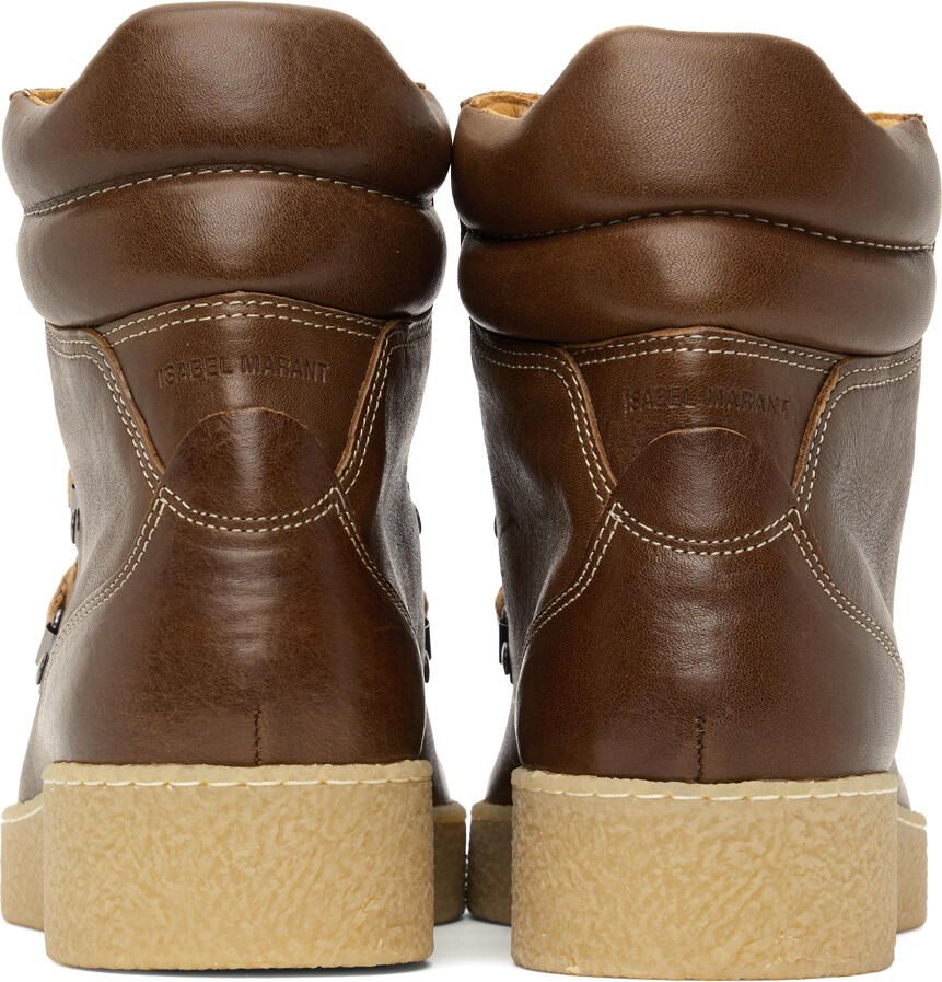 Isabel Marant Brown Shearling Alpaca Ankle Boots