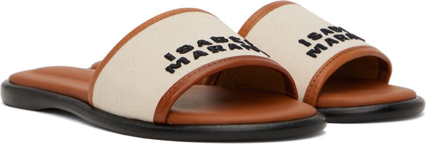 Isabel Marant Off-White & Brown Vikee Sandals - Picture 6